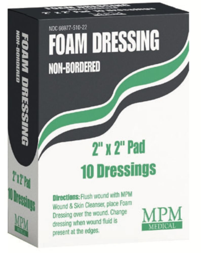 MPM Foam Drsg Non-Bordered Pad